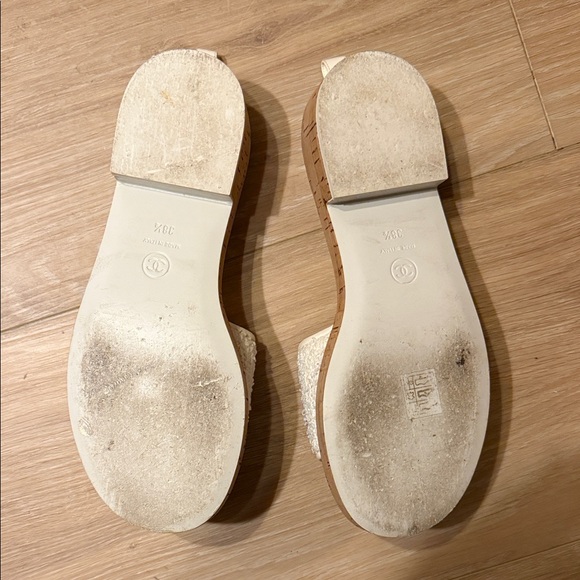 Chanel Beige Slide Sandals - Picture 6 of 7